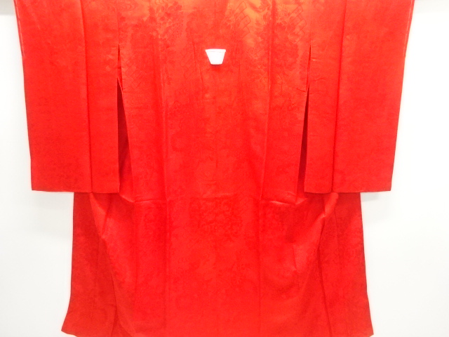 JAPANESE KIMONO / ANTIQUE JUBAN / SILK / WOVEN FLORAL RAFT